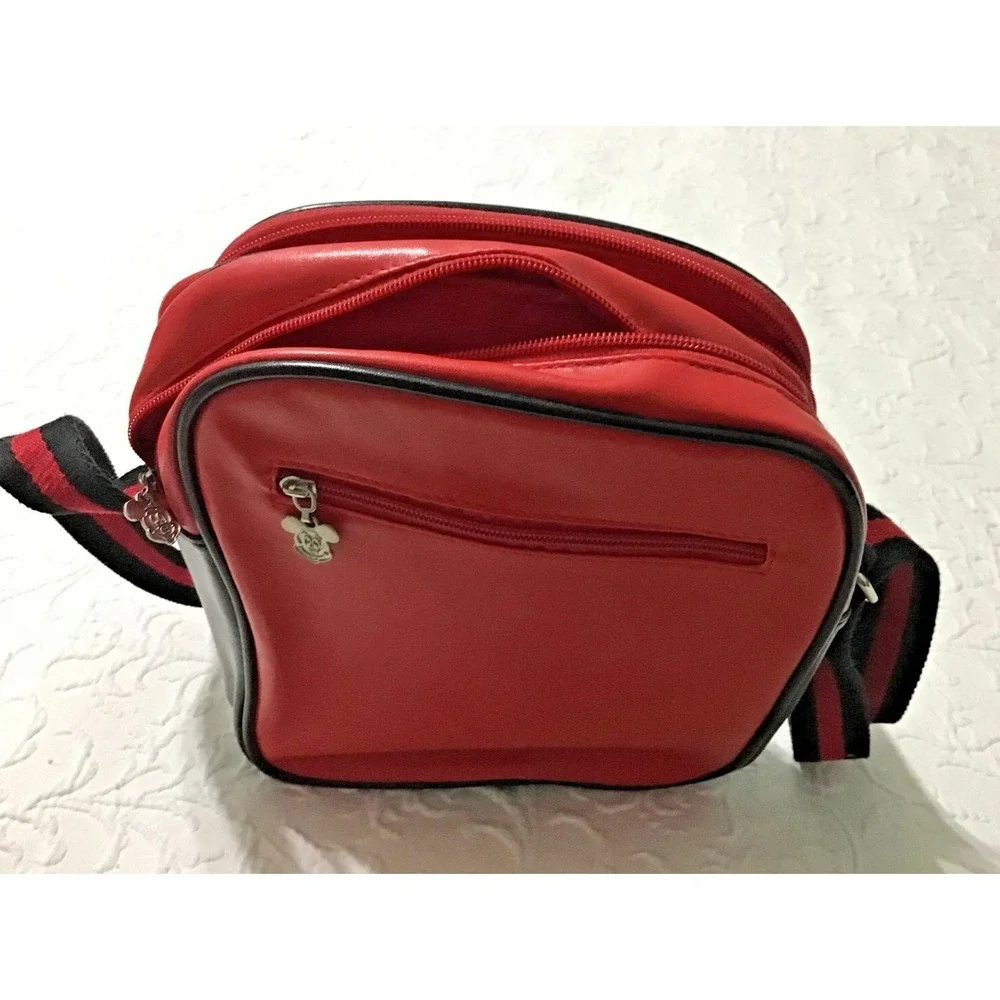 Disney Mickey Mouse Purse Red White Black Small Bookbag Tote Shoulder Strap Y2K